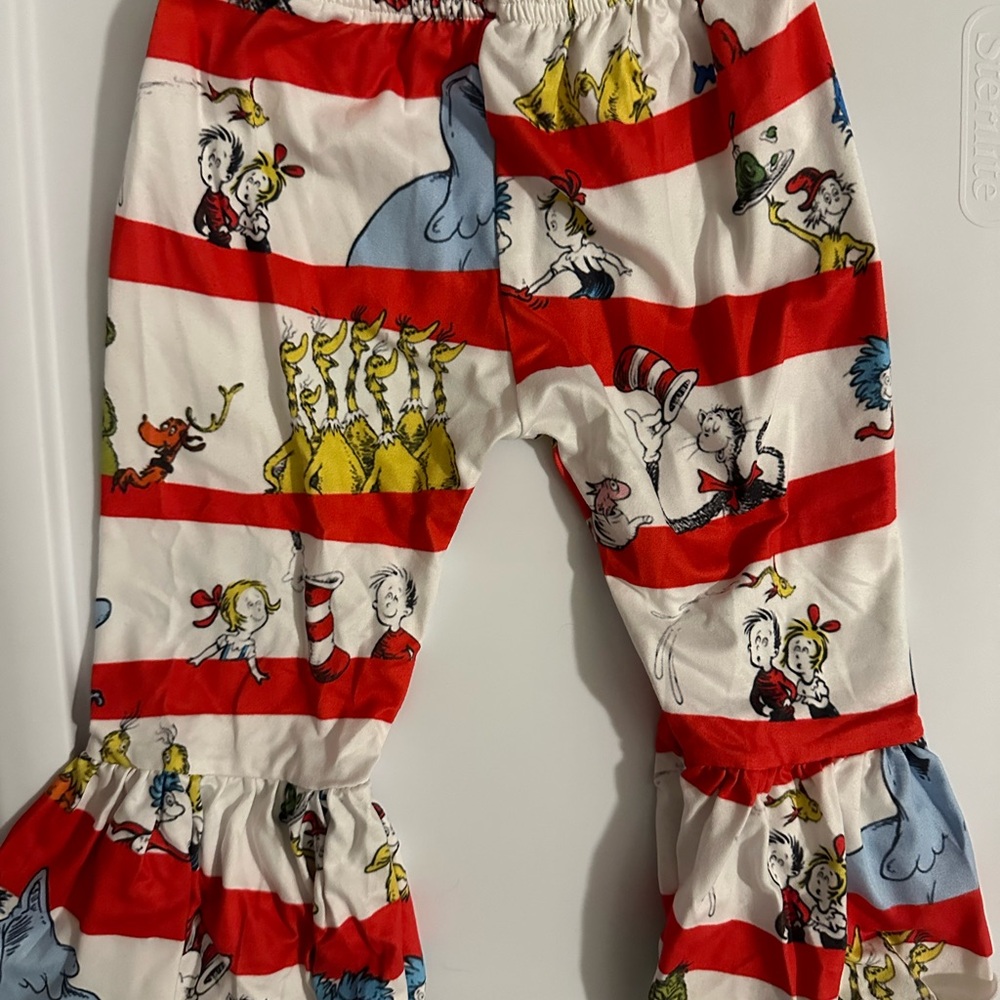 Dr. Seuss Red and White Kids Pajama bottoms